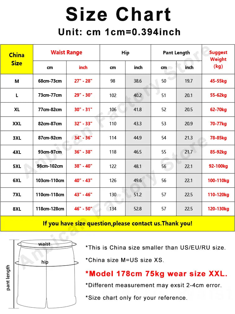 2023 New Summer Men's Shorts 8XL Plus Size Drawstring Baggy Sweatshorts Male Wide Breeches Pants Men Short Sweatpants Streetwear