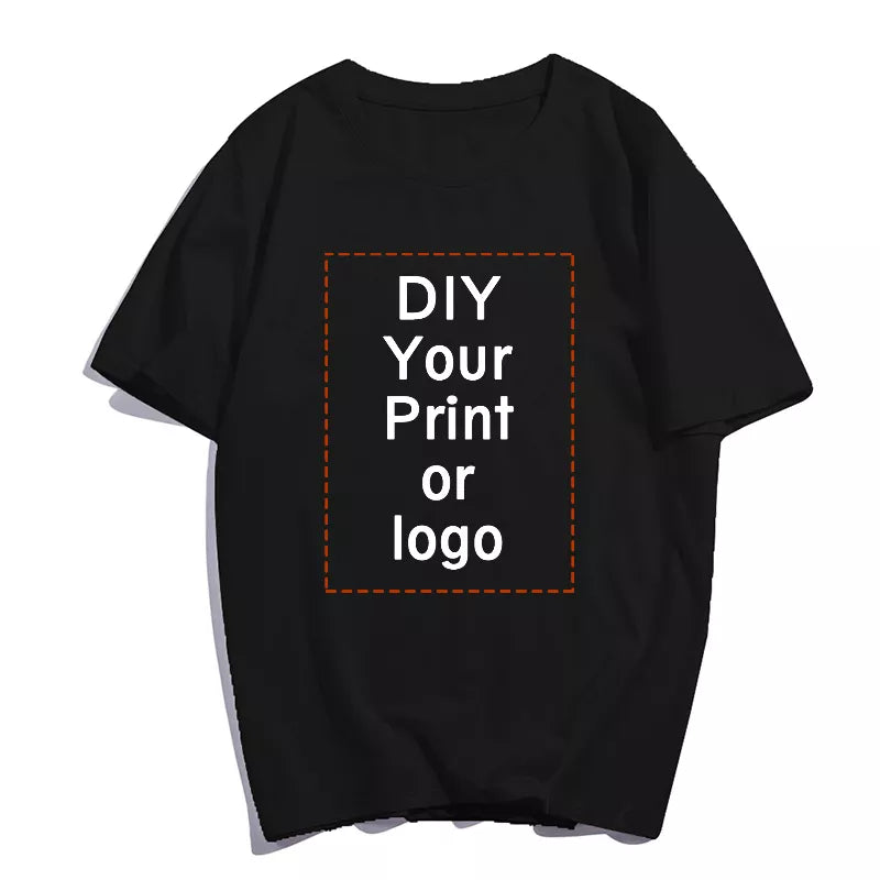 Customized Printed fashion T shirt Harajuku Women Top DIY Your Like Photo or Logo White T-shirt Fashion Custom Female Top Tshirt