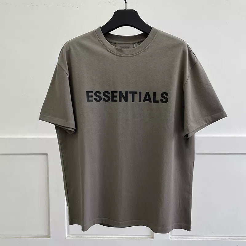 New Summer ESSENTIALS T-shirt Loose Rubber Letter logo Ovesized Short Sleeve Hip hop Unisex 100% Cotton Sports Tees