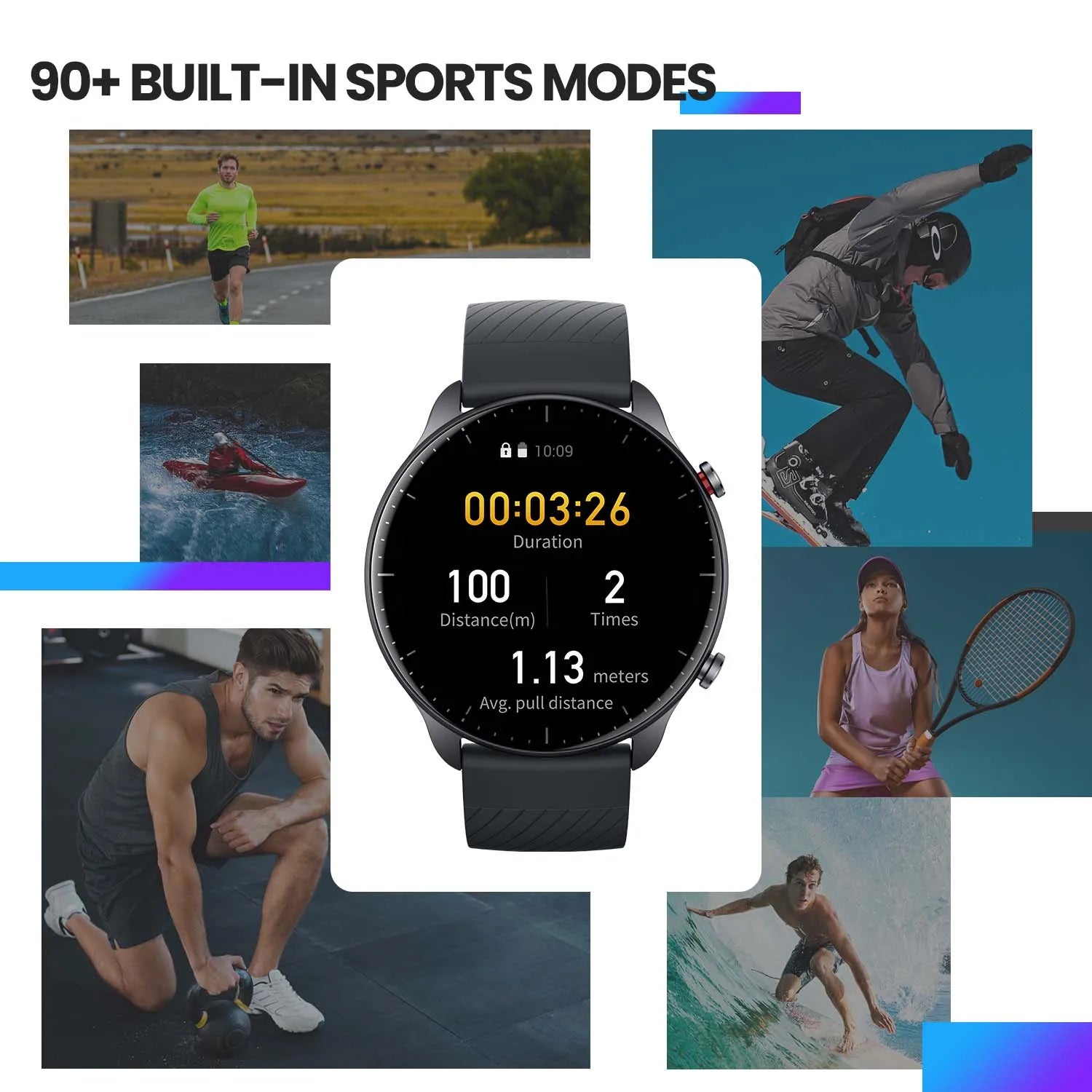 [New Version] Amazfit GTR 2 Smartwatch Alexa Built-in Curved Bezel-less Design Ultra-long Battery Life Smart Watch